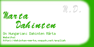 marta dahinten business card